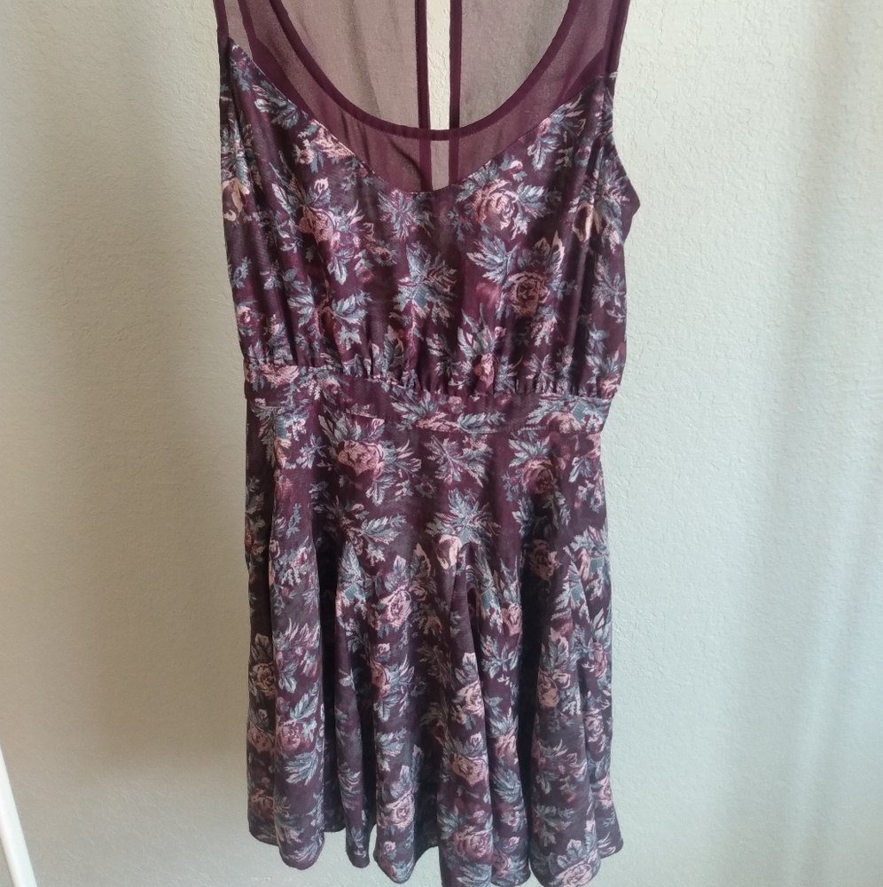 Dark purple floral dress